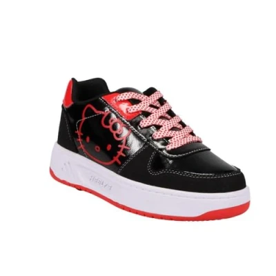 Image of HEELYS girls Hello Kitty Kama (Little Kid/Big Kid/Adult), Black/Red, 7 US Little Kid