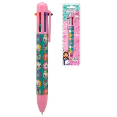 Image of HOVUK Gabbys Dollhouse Barrel Ballpoint Pen 6 Color Retractable for Office School Supplies Students Children Gift Kids Party Favors 3+Years