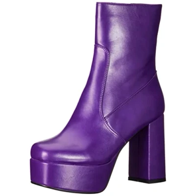 Image of LAMODA Women&#039;s Making Moves Ankle Boot, Purple PU, 3.5 UK