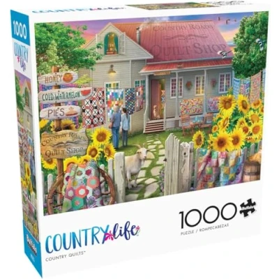 Image of Buffalo Games Country Life Quilts 1000 Piece Jigsaw Puzzle