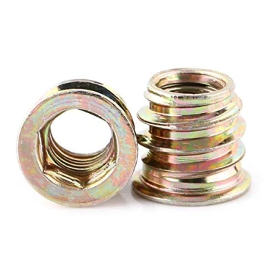 Image of 20Pcs Zinc Plated Carbon Steel Screw in Nut, Hex Socket Drive Threaded Insert Nuts for Wood Furniture(M8*13mm)