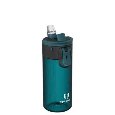 Image of Sparrow Water Bottle Kids 500ml One Tap TouchFlow Bottles with Straw Non Toxic BPA Free Tritan Leak Proof &amp; Sustainable Drinks for Sports, Outdoors