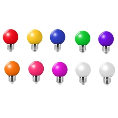 Image of WULUN 10 Pack 2W Coloured LED Light Bulbs Festoon Party Lights for Indoor Outdoor Use Multi Color