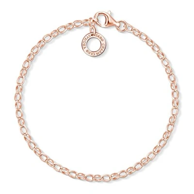 Image of Thomas Sabo Women Charm Bracelet Classic Rose Gold Club 925 Sterling Silver X0243 415 40