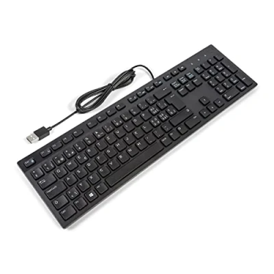 Image of Dell KB216 SWISS Slim Office Multimedia Keyboard BLACK