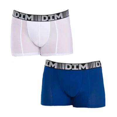 Image of DIM Men&#039;s 3D Flex Air Breathability x2 Boxer, Black/Pearl Gray, M