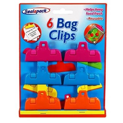 Image of Sealapack 6 Bag Clips Food Fresh Reusable Kitchen Home Sealed Bread Cereal