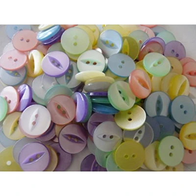 Image of 140 Pack Assorted Colours FISHEYE Buttons Size 26 17MM