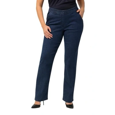 Image of Ulla Popken Women&#039;s Schmale Marlene Denim, Mandy Jeans, Blue (Dark 72533293), 50
