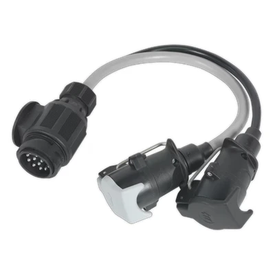 Image of Sealey Conversion Lead 13 Pin Euro to 7 N &amp; S Type Plugs 12V