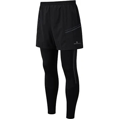 Image of Ronhill Mens Tech Twin Tight, All Black, Small