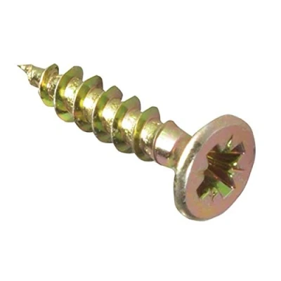 Image of ForgeFix Multi Purpose Single Thread Screws 4.0 x 17mm Zinc Yellow Passivated Box 200