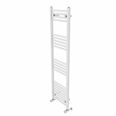 Image of Warmehaus Contemporary Straight Bathroom Ladder Radiator Heated Towel Rail 1400 x 400mm Warmer Central Heating White