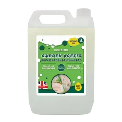 Image of Dunnet Tools 5l Garden Acetic Acid Vinegar For Weed Killing Concentrated Outdoor Patio Cleaner Driveways Pet friendly Killer White 5 Litre Cleaning