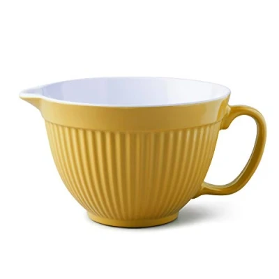 Image of Zeal G208M Two Tone Mixing Bowl/Batter Jug 20cm, Melamine, Mustard