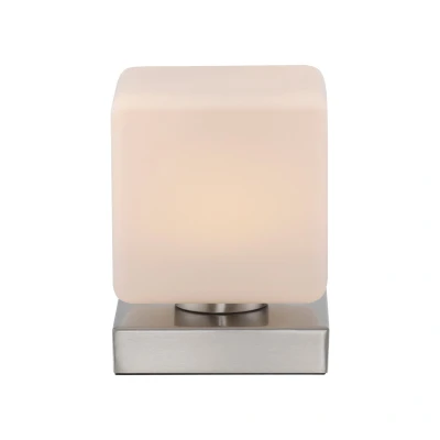 Image of Paul Neuhaus LED table lamp Dadoa, steel, glass, dimmable