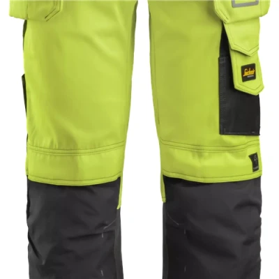 Image of Snickers High Vis Holster Pockets Trousers Class 2 Yellow/Muted Black Waist 31&quot; Inside leg 32&quot;