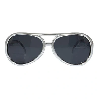 Image of Bristol Novelty BA244 Rock Star Sunglasses, Mens, Silver, One Size