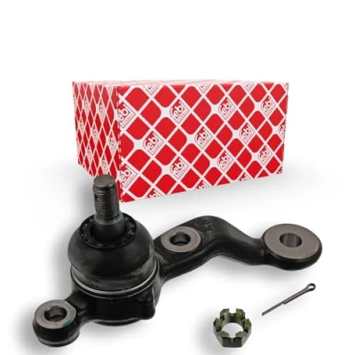 Image of 4334039375, 4334039376 Ball joint FEBI BILSTEIN 43014 Front Axle Left, Lower with crown nut 16,1mm for control arm