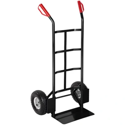 Image of TecTake Sack Barrow Hand Truck Trolley Heavy Duty Steel Load up to 200kg Dolly Cart with Industrials Wheels Lightweight Stair Climber Multi Purpose