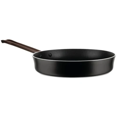 Image of Alessi edo Long Handled Frying pan, Ø 24, Steel,Brown