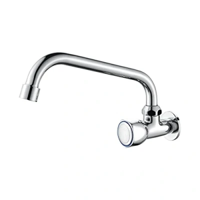 Image of Ibergrif Ballet, Wall Mounted Kitchen Tap, Single Cold Sink Mixer, Chrome