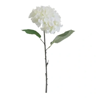 Image of Elements Hydrangea Artificial Flower Stem, Fake Flowers for Home Decoration, Set of 6, White