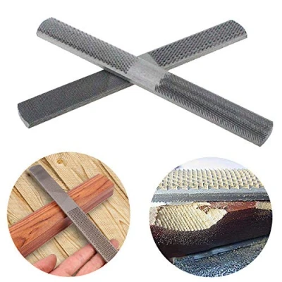 Image of 4 in 1 Steel Flat Rasp File 200mm Wood Half Round Hand Woodworking Carving Rasping Coarse Tool Way Shoe