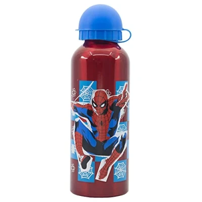 Image of Stor 530ML KIDS ALUMINIUM BOTTLE SPIDERMAN ARACHNID GRID