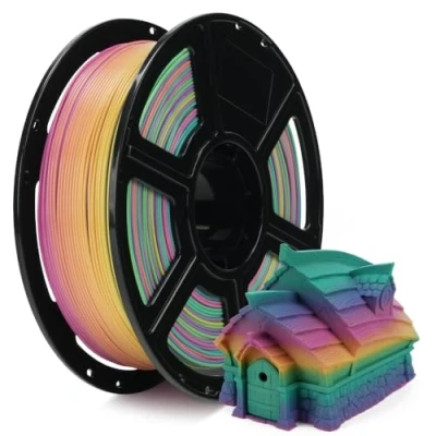 Image of FLASHFORGE Rapid PLA Gradient Filament 1.75mm Rainbow Candy, Transform Colors Smoothly &amp; Fast, High Flow Speedy 3D Printer Filament, Experience Exceptional Performance with 500mm/s Fast Printing