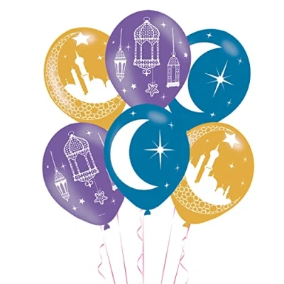 Image of Amscan 9903728 Balloon:6Pk 11In Eid