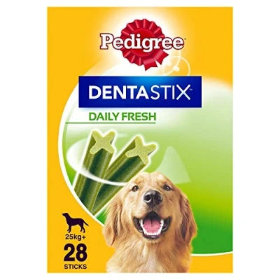 Image of Pedigree Dentastix Fresh, Daily Dental Chews for Large Dogs 25 kg+, 28 Sticks