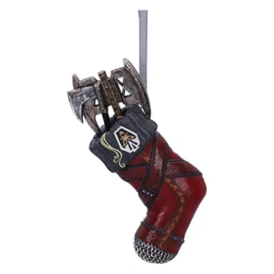 Image of Nemesis Now Lord of the Rings Gimli Stocking Hanging Ornament 8.7cm, Resin, Officially Licensed Ornament, Cast in Finest Hand Painted