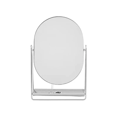 Image of Stackers Pebble Grey &amp; Chrome Dressing Table Mirror Jewellery Stand