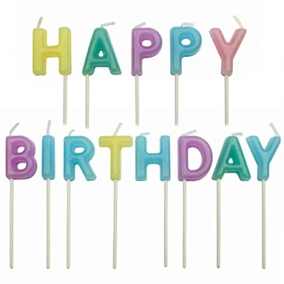 Image of PME Happy Birthday Pastel Candles, Set of 13