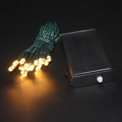 Image of 50 bulbs 5m Fairy Lights Outdoor Battery Operated Warm White Green Cable for Christmas, gardens, parties, weddings and events