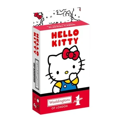 Image of Waddingtons Number 1 Hello Kitty play fish, slap jack, crazy eights and rummy, Great Travel Companion, Gifts Toys for Boys, Girls Adults