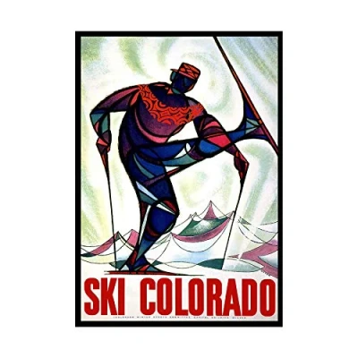 Image of Wee Blue Coo Travel Sport Winter Skiing Ski Colorado Ad Picture Wall Art Print