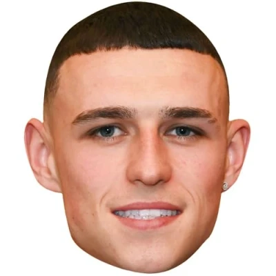Image of Phil Foden (Smile) Celebrity Mask, Flat Card Face, Fancy Dress Mask