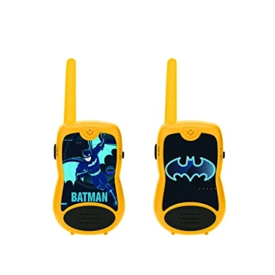 Image of LEXIBOOK TW12BAT Batman Walkie talkies, Belt Clip for Transport, Battery, Black/Yellow