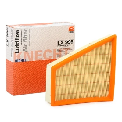 Image of 7N159601A, 7N159601AA, 7N159601AB Air Filter MAHLE ORIGINAL LX 998 57,3mm 218mm 213,0mm Insert VOLKSWAGEN: Polo V Hatchback, Saveiro