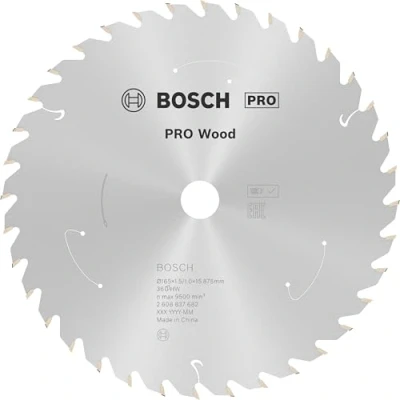 Image of Bosch Professional 2608837682 Blade Standard (for Wood, 165 x 15.875 1.5 mm, 36 Teeth Accessories: Cordless Circular Saw), mm Diameter