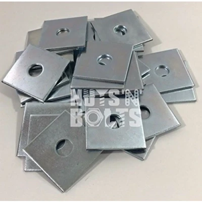 Image of M12 x 50 3 Thick Square Plate WASHERS ZINC Plated Pack of