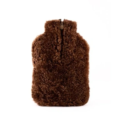 Image of Shepherd of Sweden Kerri Sheep Skin Hot Water Bottle Cover Rusty Brown