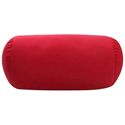 Image of Uministyle Roll Cushion Micro Bead Travel Beanie Pillow Microbead Neck Bloster Lumbar Bolster (red2)