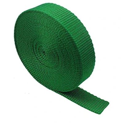 Image of The Bead Shop Heavy Duty Webbing Strap Tape 5 metres Rucksack/Backpacks, Luggage/Cargo Strapping, Belts (Emerald, 25mm)