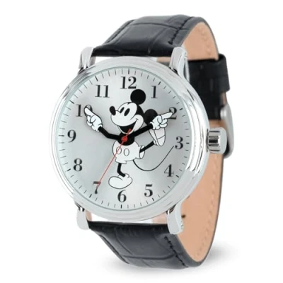 Image of Disney Men&#039;s W001862 Mickey Mouse Analog Display Quartz Black Watch