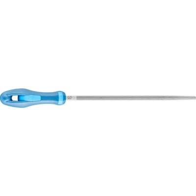 Image of Pferd 11214206 Cut 1 Type Round File, Silver/Blue, 200 mm