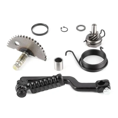 Image of kickstart Lever, Moped kick Start Lever Starter Shaft Gear Assembly Motorcbicyle Partit for GY6 49CC 50cc 80CC 100CC scooter ko 50 4t kicksr keeway f a