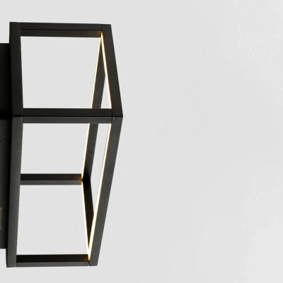 Image of Tide 60cm Bathroom Over Mirror Light Matt Black 3000K IP44